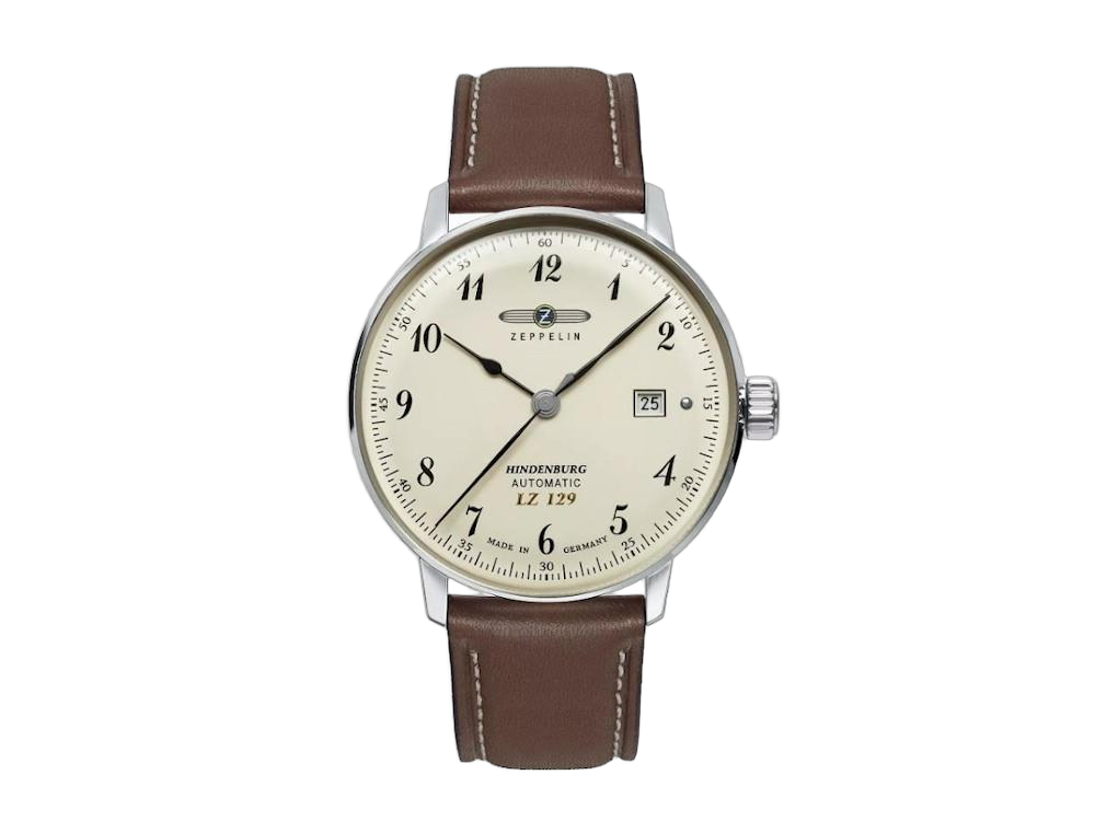 Zeppelin LZ129 Hindenburg Automatique 40mm cadran beige bracelet cuir