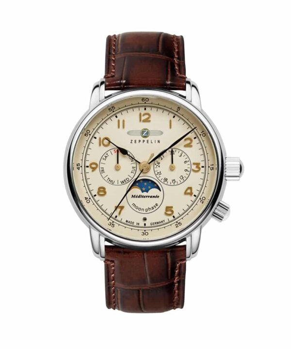 Zeppelin Méditerranée Moonphase Quartz 40mm cadran beige — Z-9636-5