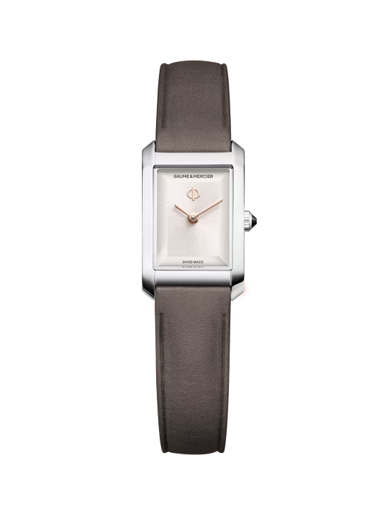 Baume & Mercier Hampton M0A10859 – Quartz XS 28x17mm Acier / Cuir Gris Taupe