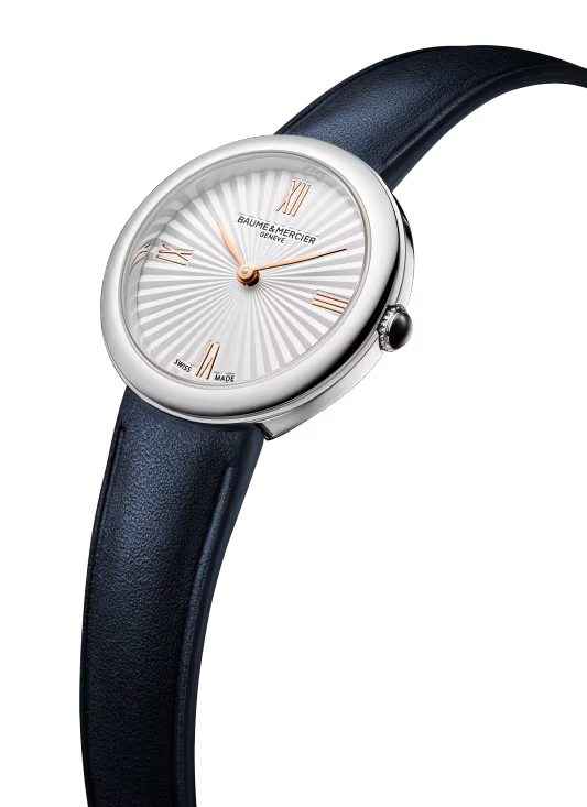 Baume & Mercier Joia M0A10847 – Quartz 28mm Acier / Cuir Bleu Nuit