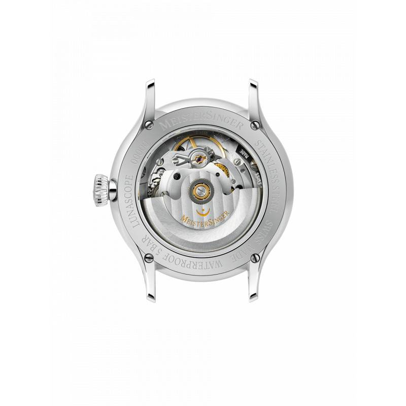 MeisterSinger - Montre Mono-Aiguille Lunascope Bleu  LS908 - Les Champs d'Or