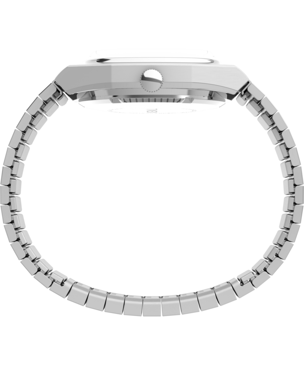 Timex E-Line 1983 blanc - angle B