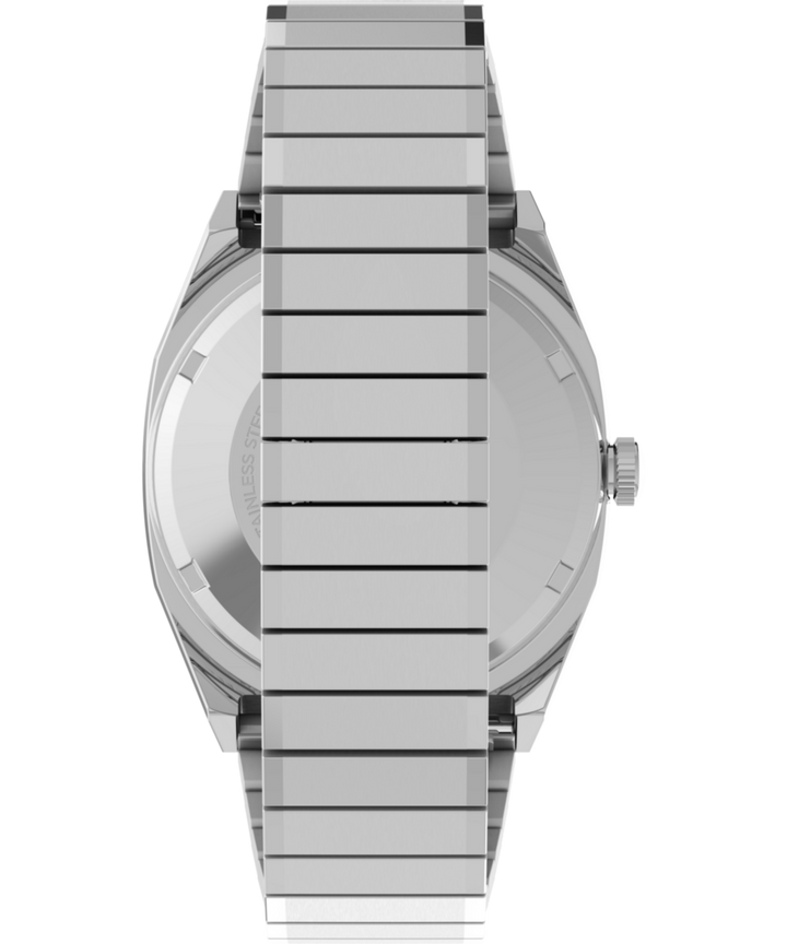 Timex E-Line 1983 blanc - angle C