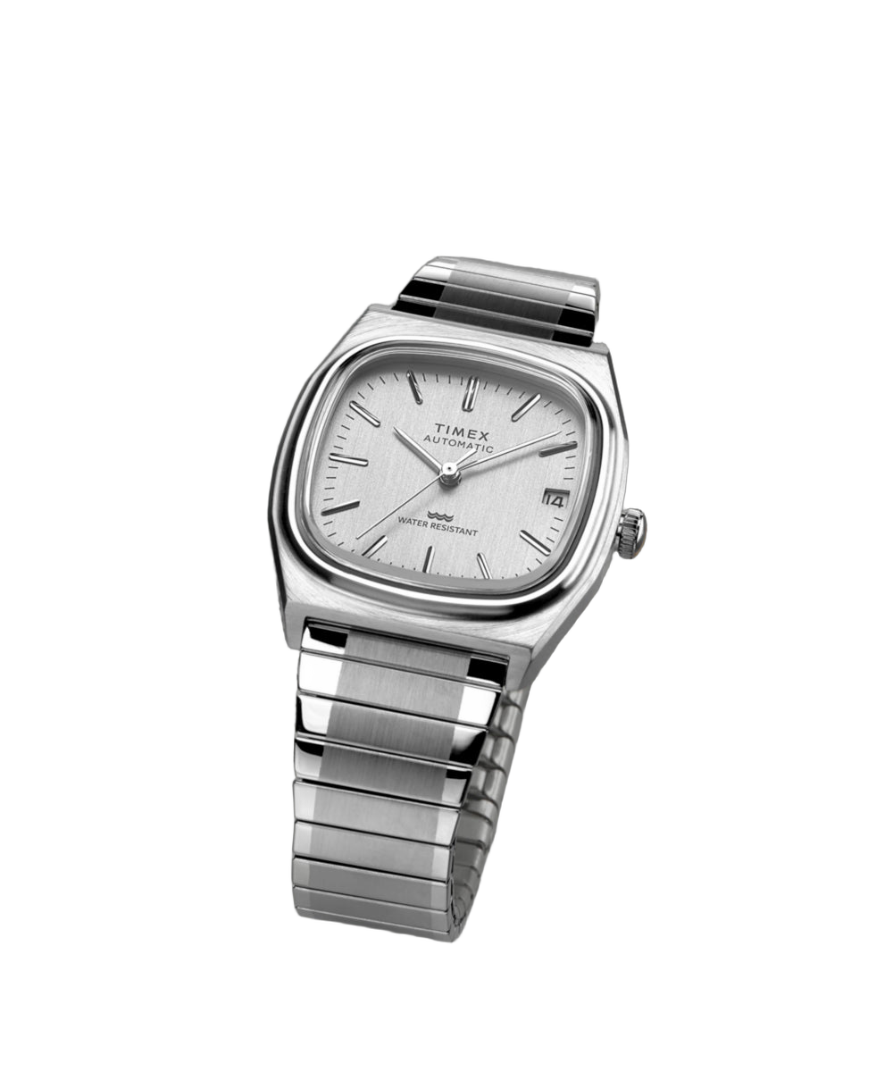 Timex E-Line 1983 blanc - angle K