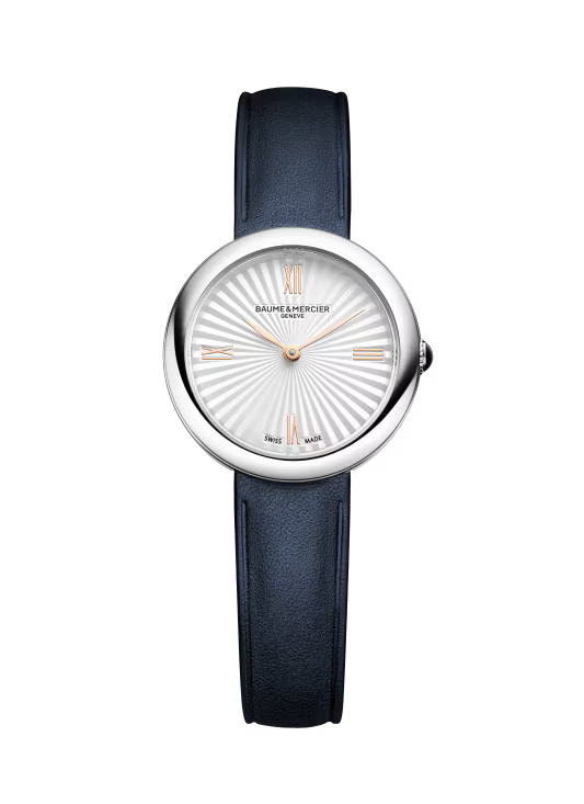 Baume & Mercier Joia M0A10847 – Quartz 28mm Acier / Cuir Bleu Nuit