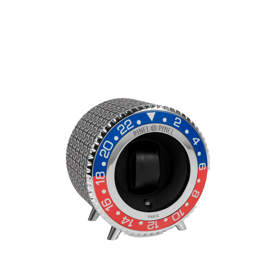 Twin GMT Blue&Red/Silver Toile Perfect Black - Pinel & Pinel - Les Champs d'Or